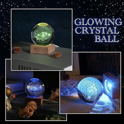 3D Crystal Lamp Ball - Assorted Designs, Decorative LED Light