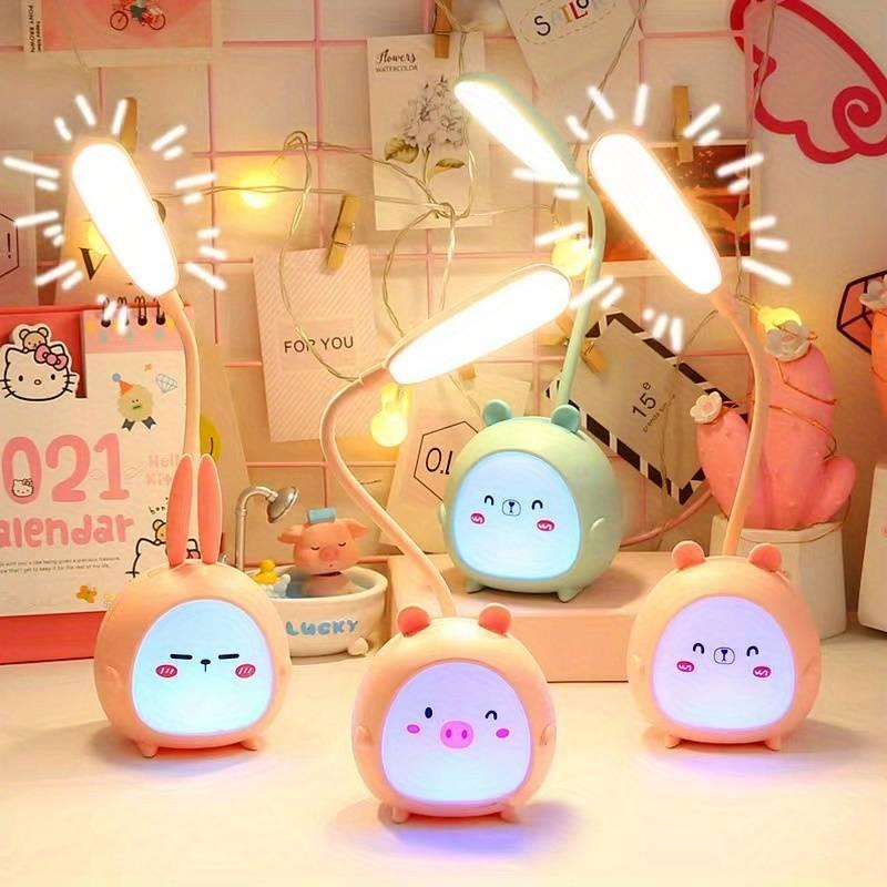 LED Cute Kids Desk Cartoon Lamp - Rechargeable, Pack of 1