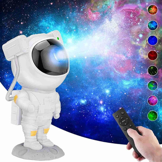 Astronaut Galaxy Projector | 360° Magnetic Head Rotation | Remote Control