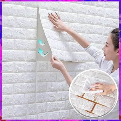 PE Foam self Adhesive Brick Design Wall Stickers