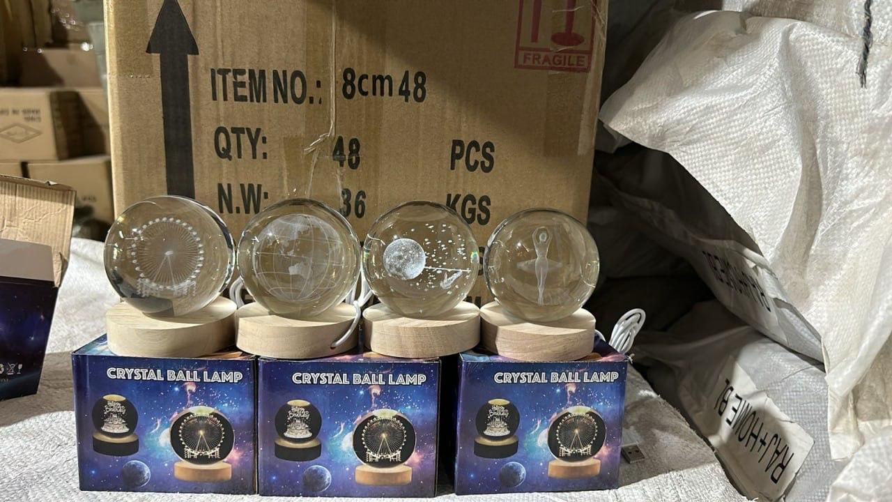 3D Crystal Lamp Ball - Assorted Designs, Decorative LED Light