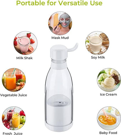 Portable Blender Juicer, Wireless Charging Mini Blender 400ml