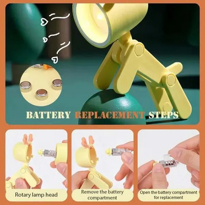 Wooden Mini Dog Night Light - LED Battery Powered