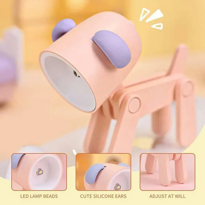 Wooden Mini Dog Night Light - LED Battery Powered